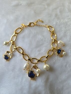kate spade New "Claws Out Crab" Charm Bracelet